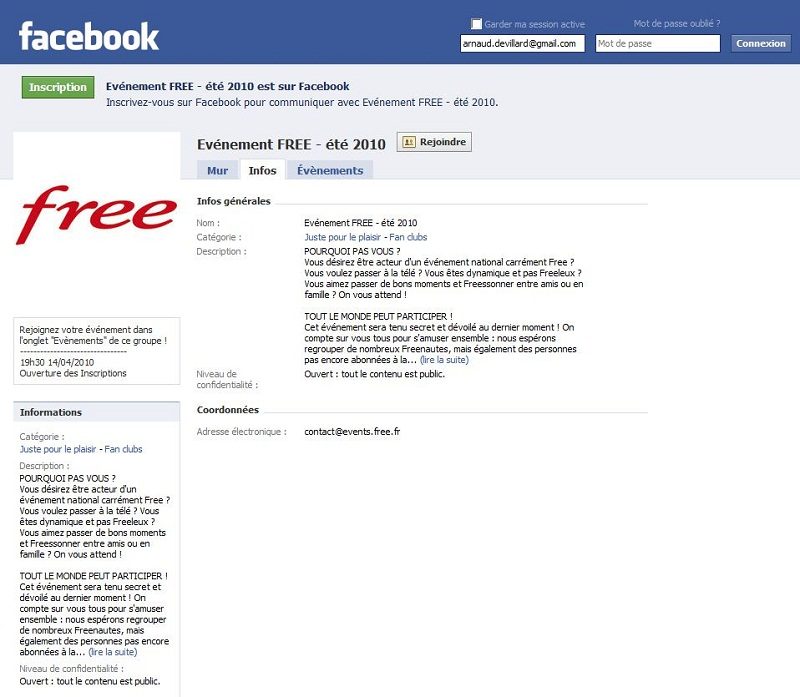 Un apéro Facebook de Free