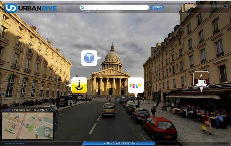Une vue de Paris du projet UrbanDive