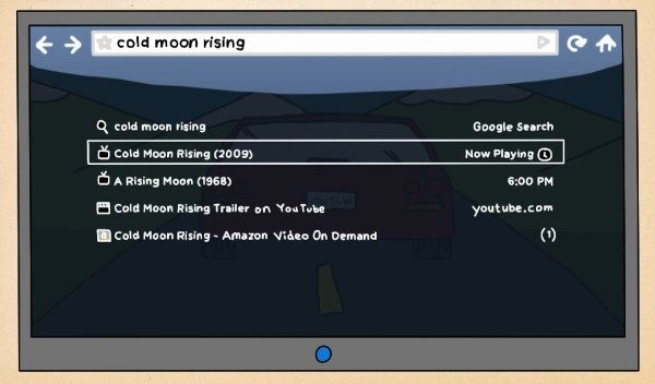 Une barre de recherche à l'écran