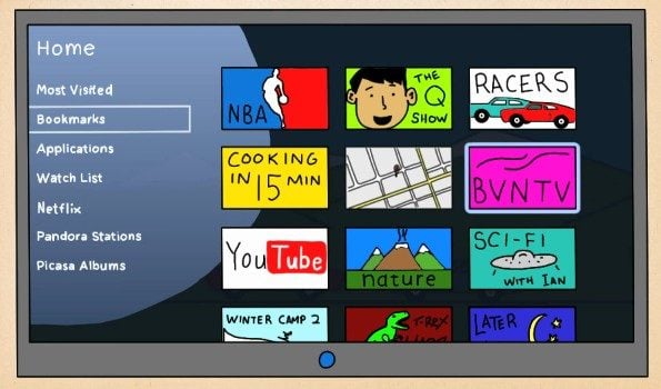 Une page d'accueil pour retrouver ses programmes  et ses chaînes préférés.