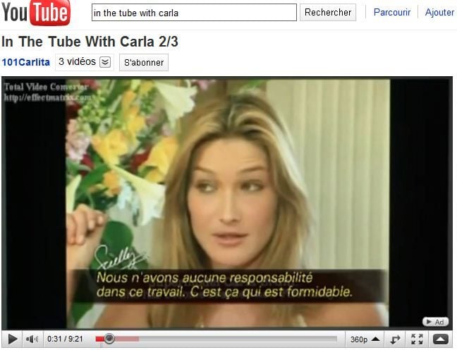 Un extrait de In the tube with Carla.
