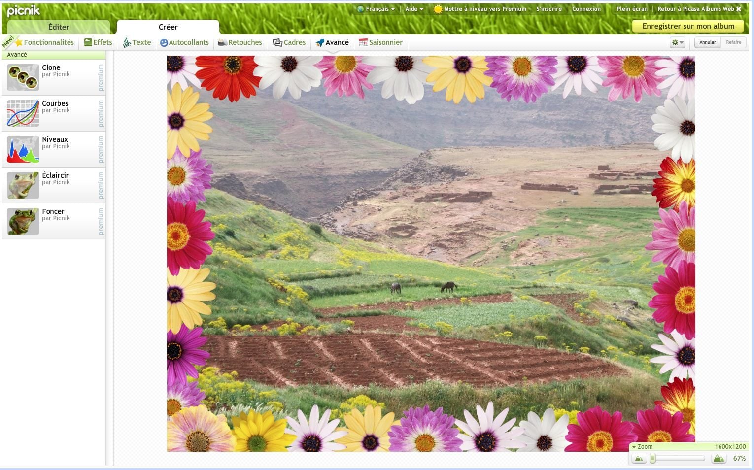 Picnik offre les outils essentiels pour retoucher ou détourner ses photos.