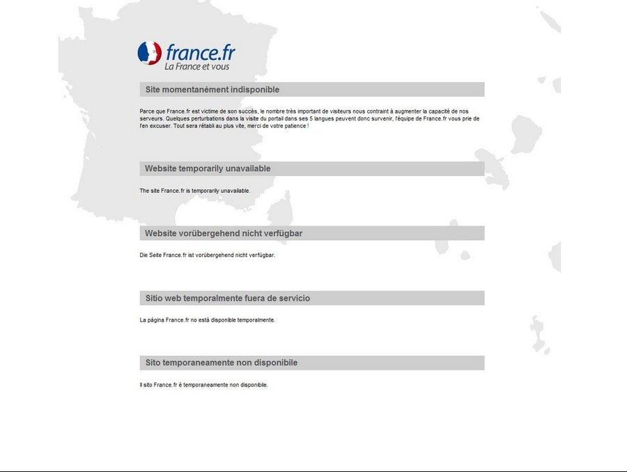 Hors service le jour de son lancement.