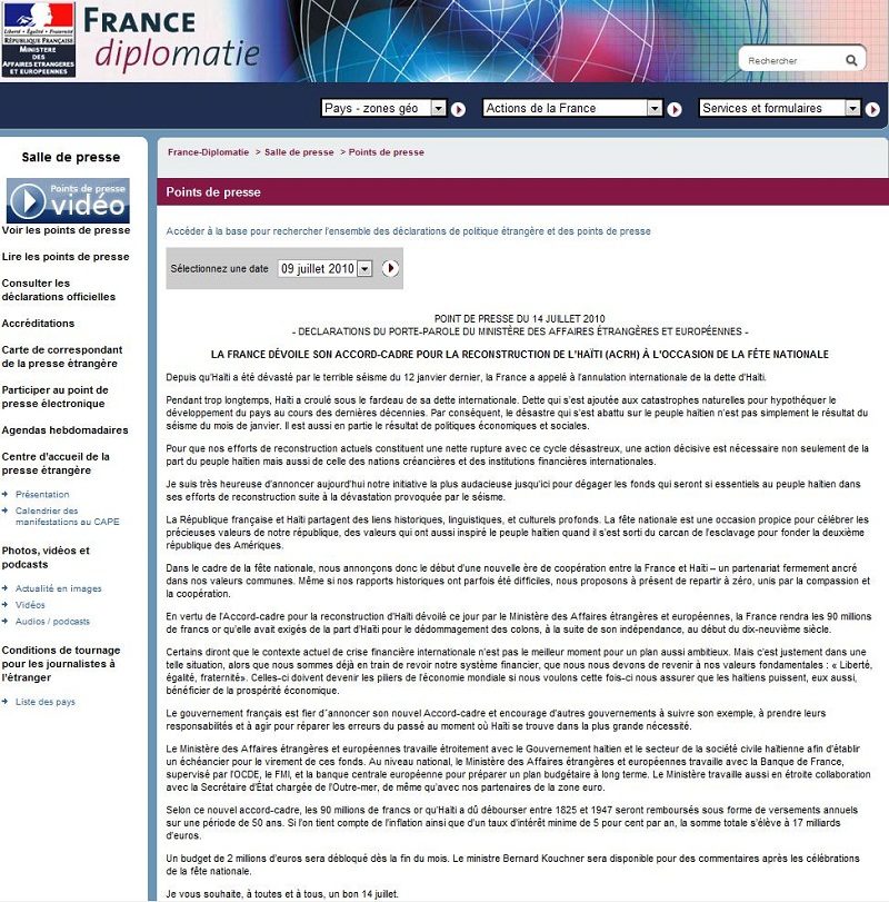 Le faux message du ministère