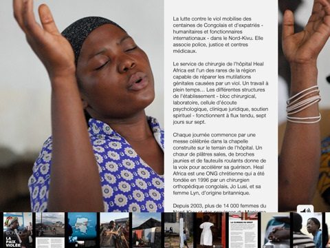 Un reportage et des témoignages à lire sur l'iPad