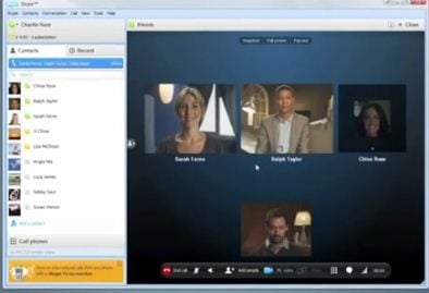 La discussion vidéo à plusieurs sur Skype 5.0