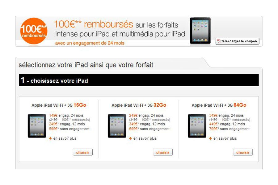 L'iPad dans ses différentes versions