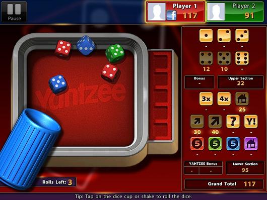 Yahtzee, sur iPad