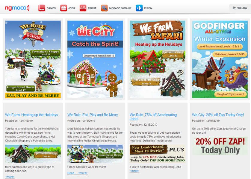 Le portail de NGmoco