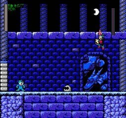 Le vaillant Megaman, en prise avec le fantôme du Noël passé.