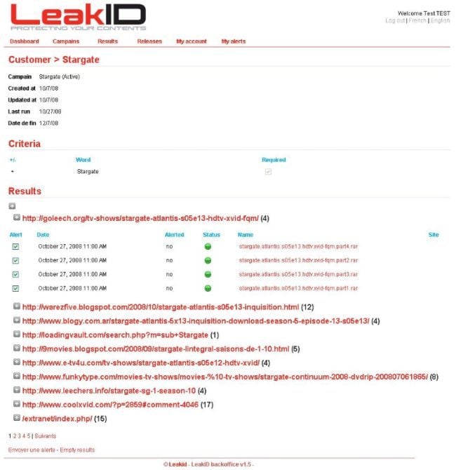 LeakID surveille les liens illicites.