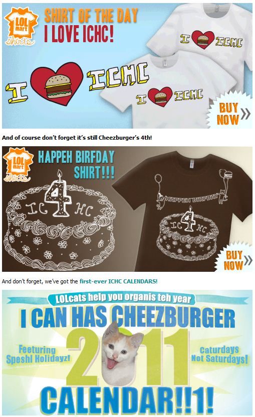 Tshirt et calendrier trop LOL&nbsp;!