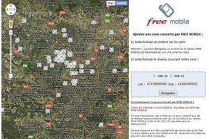 Couverture 3G de Free