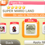 Un aperçu de l'e-Shop.