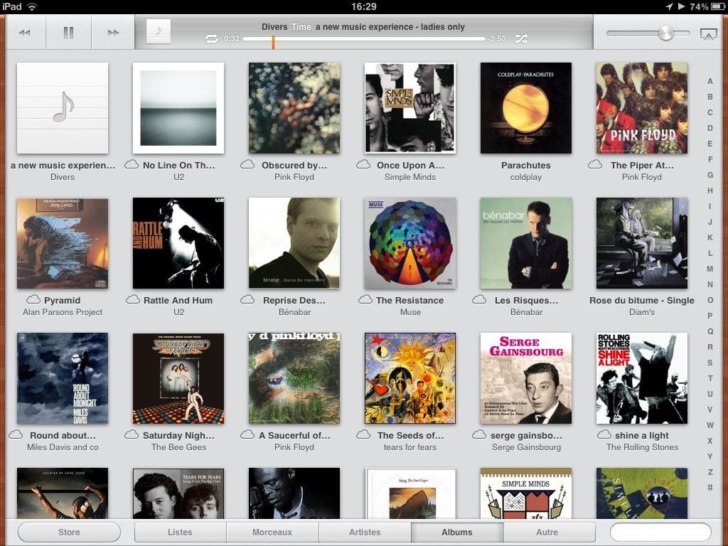 iTunes Match sur iPad