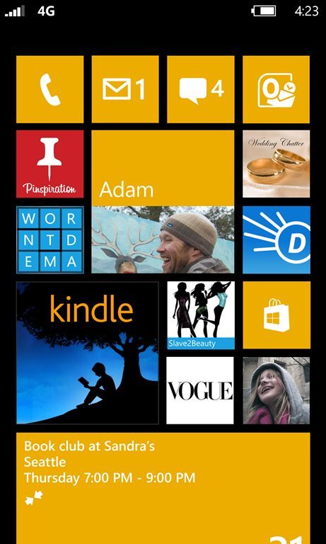 Interface de Windows Phone 8