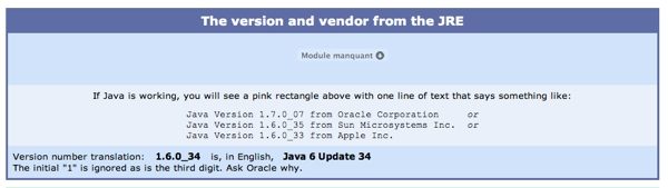 Le plug-in Java est désormais absent dans Mac OS X