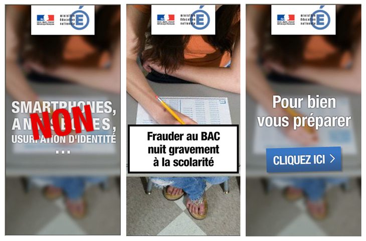 Le ministère de l'Education nationale a mené campagne sur Internet.