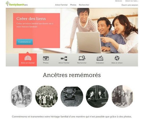 Le site de Family Search est accessible dans dix langues.
