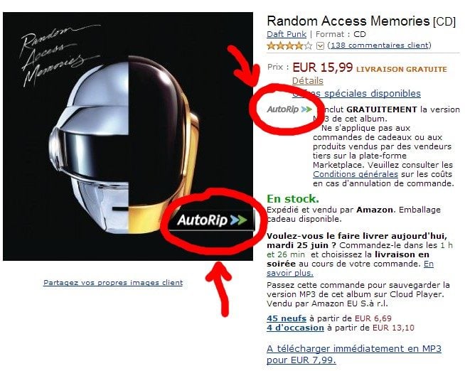 AutoRip est disponible en France.
