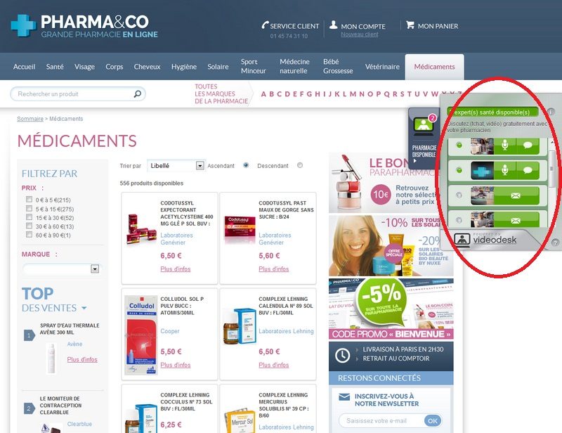 Des pharmaciens et préparateurs sont disponibles durant les heures d'ouverture de l'officine physique.