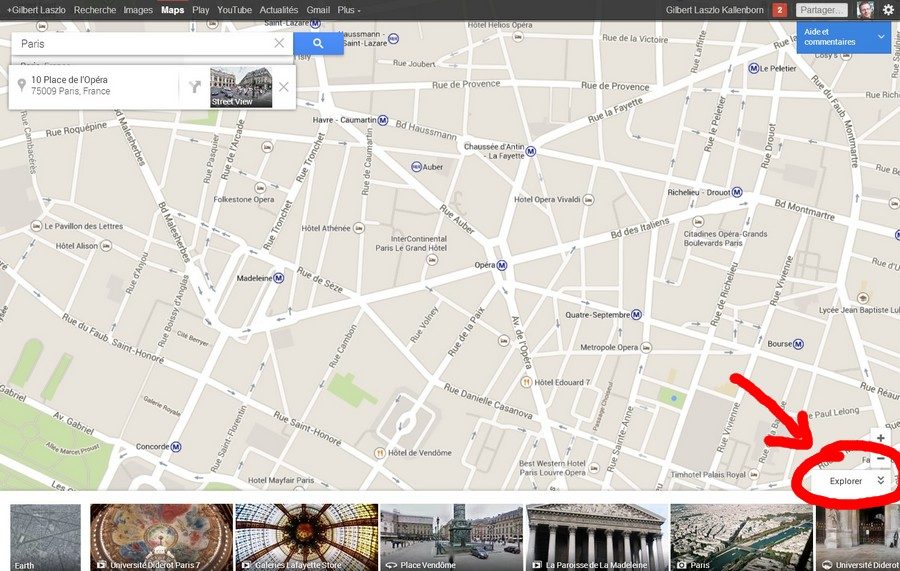 Exploration multimédia dans Google Maps.