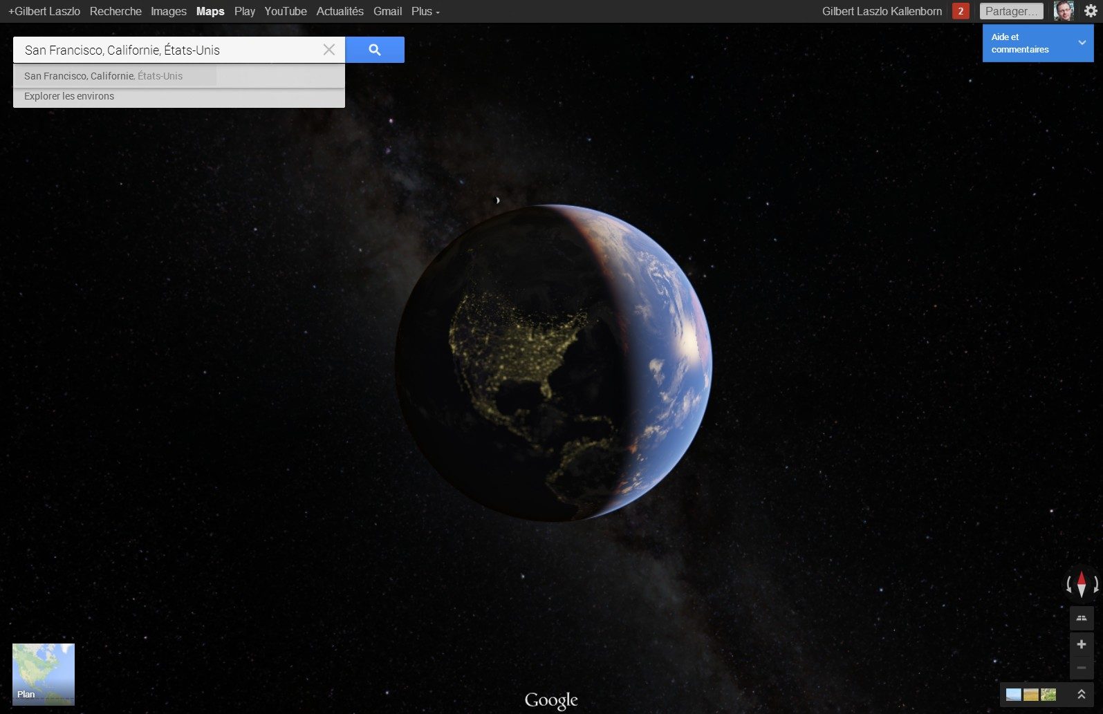 Google Maps s'inspire de Google Earth.