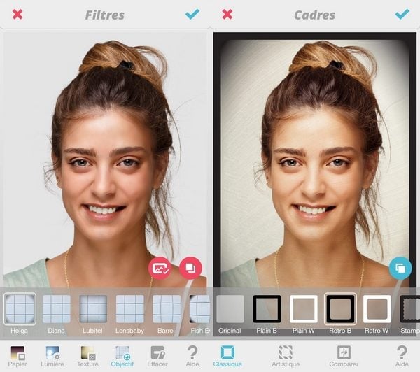 Facetune&nbsp;: les filtres