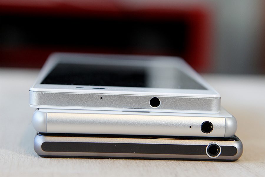 De haut en bas, le Huawei Ascend P7, le Xperia Z3 et le Z1 : des modèles ultra design.