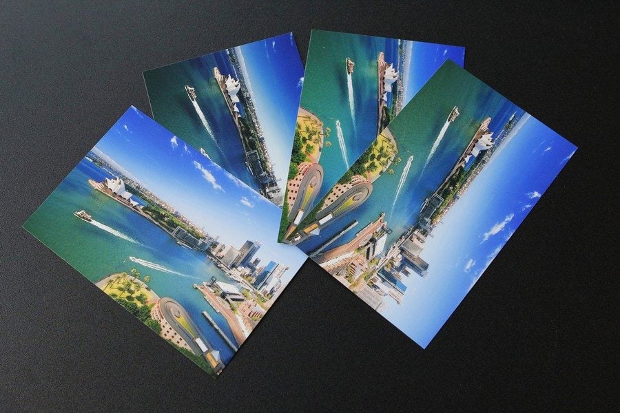 Les quatre tirages 10 x 15 de notre photo de test