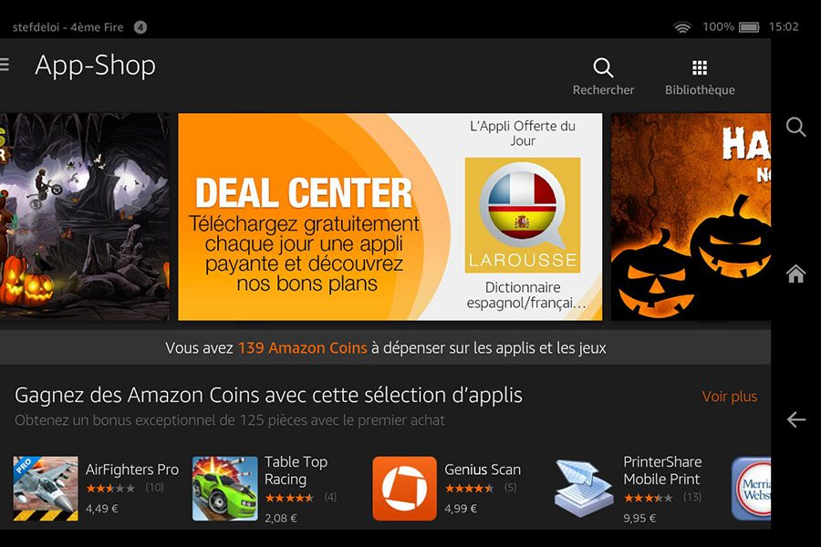 L'App-Shop sur les Fire HD