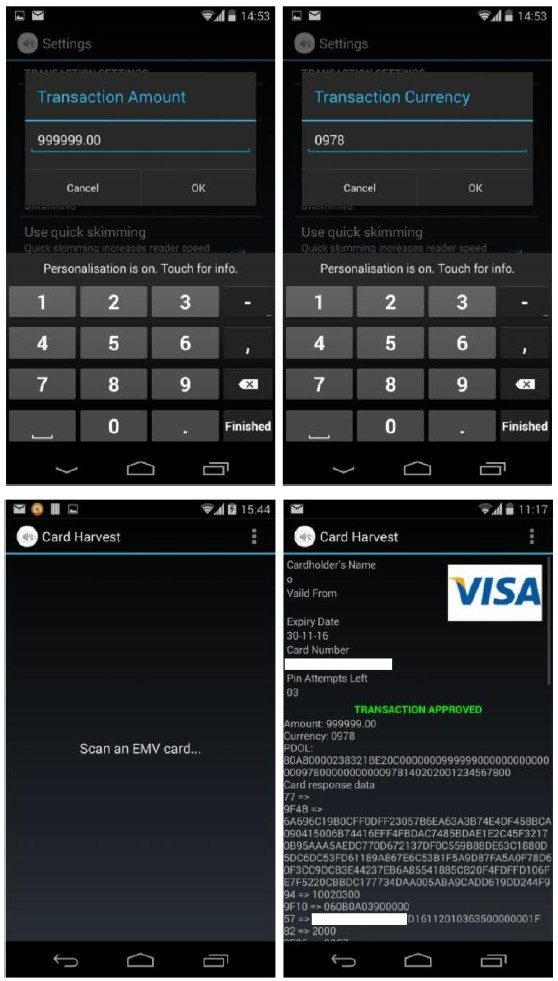 Génération d'une transaction frauduleuse.