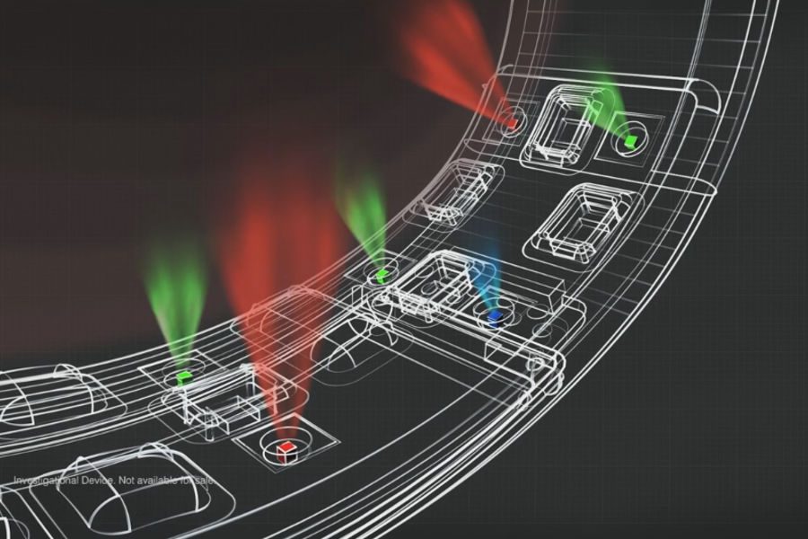 Le Samsung Simband analyse également le taux d'oxygène dans le sang