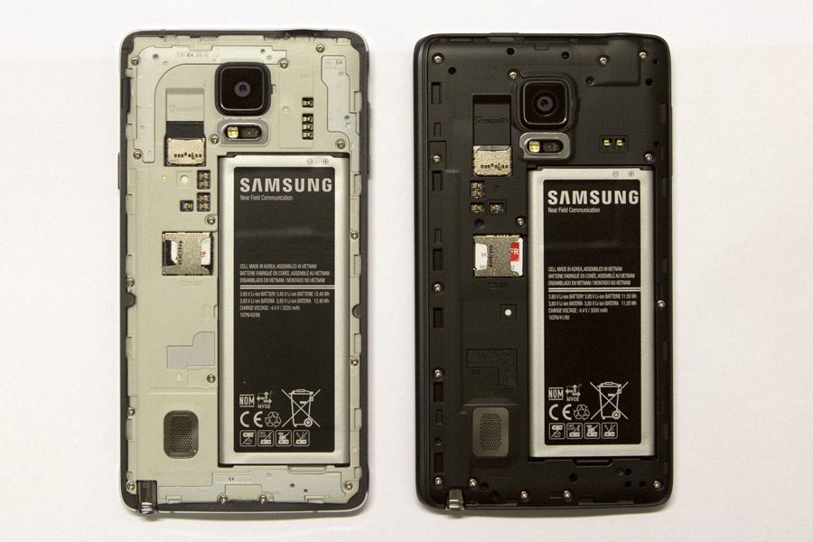 La batterie du Note Edge est plus petites que celle du Note 4.