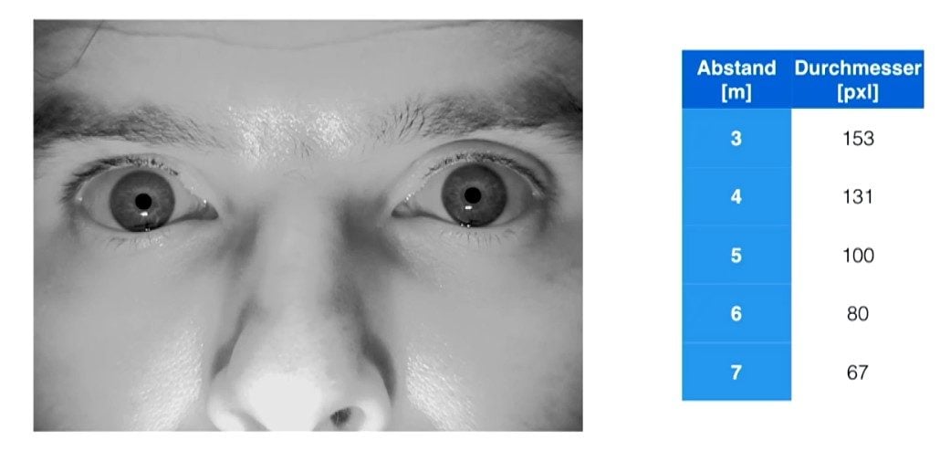 L'iris s'obtient plus facilement avec un capteur infrarouge.