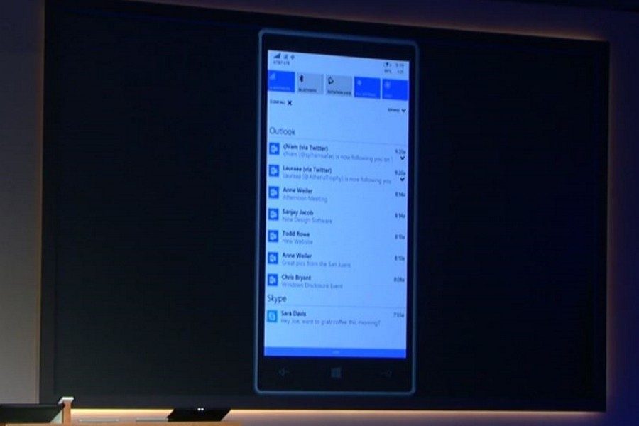 Le centre de notifications
