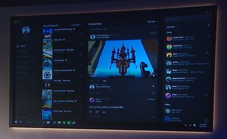 L'application Xbox sur Windows 10