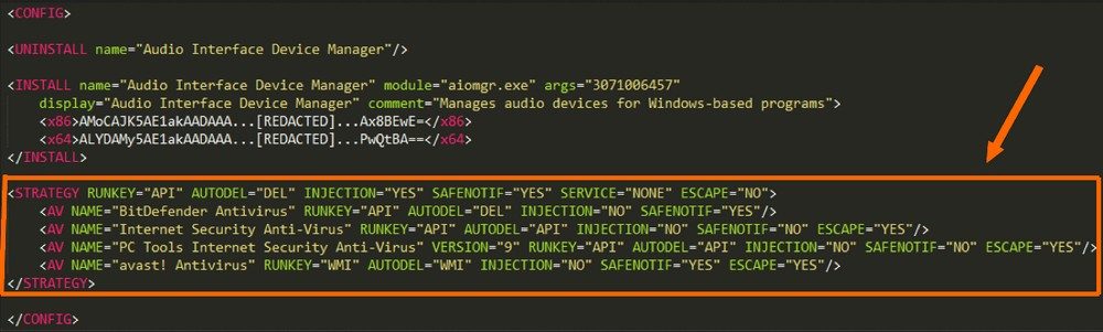 Casper permet de définir pour chaque antivirus une stratégie de déploiement et d'installation.