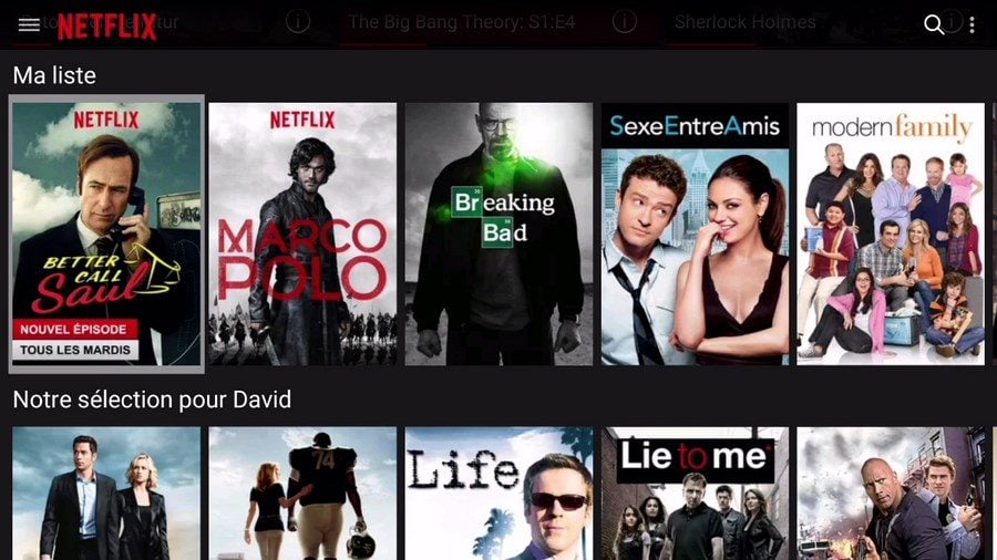 L'application Netflix est assez fluide