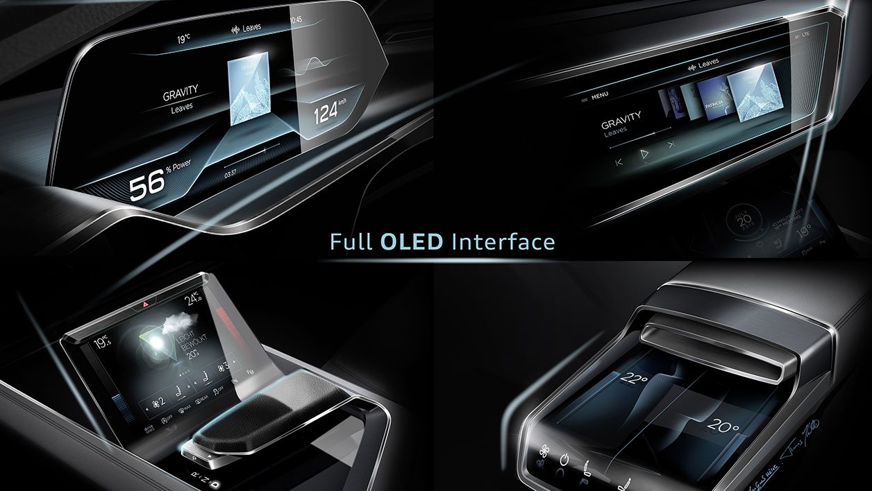 L'Audi e-tron SUV n'aurait rien à envier à la Tesla Model S en matière d'interfaces futuristes.