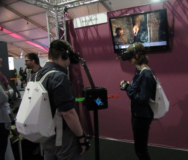 La démonstration de Real Virtuality sur le salon Laval Virtual de la start-up Artanim.