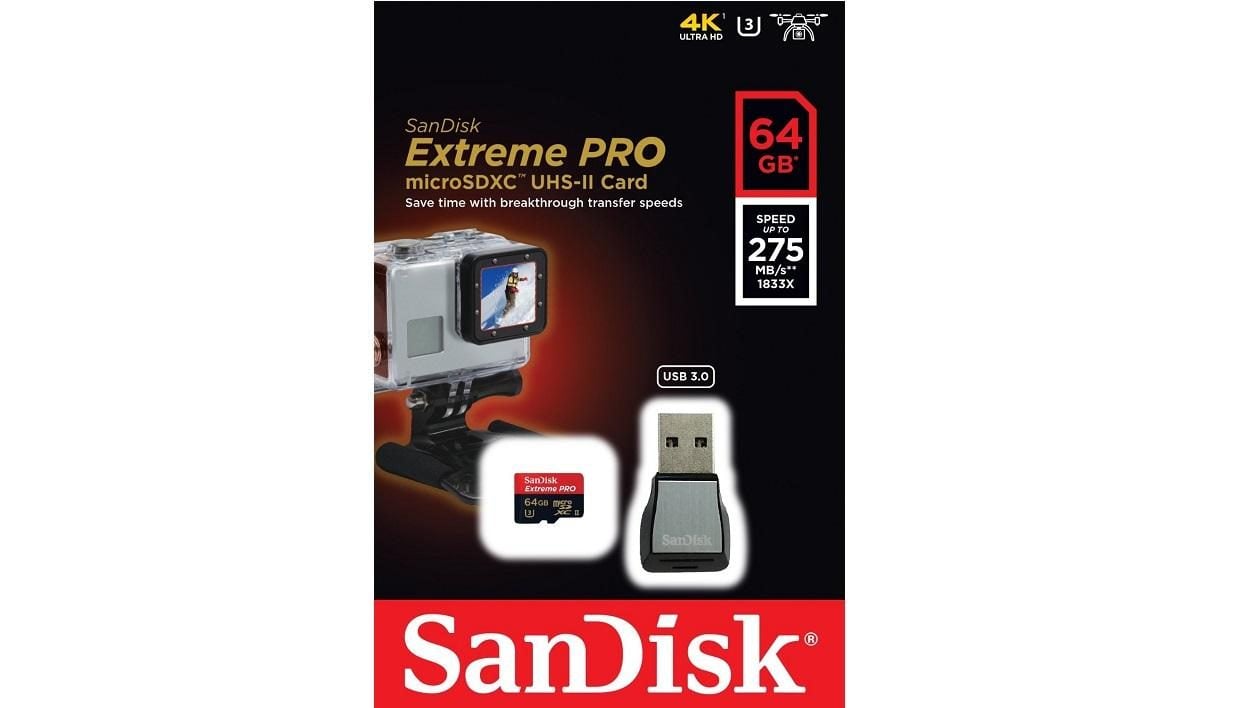 Carte microSDXC Extreme Pro 64 Go - SanDisk