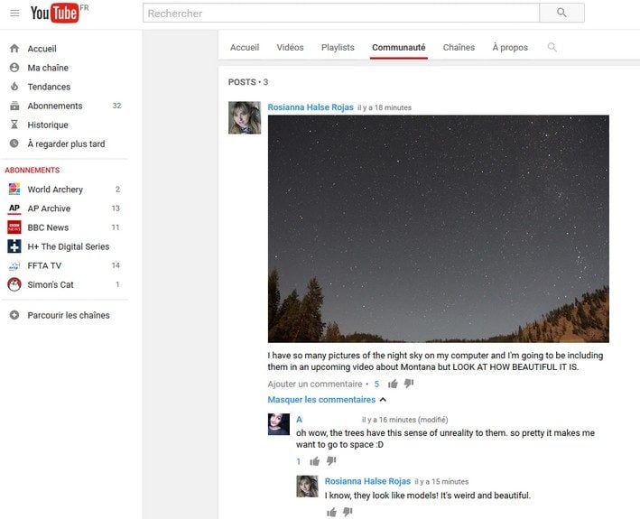 YouTube Communauté