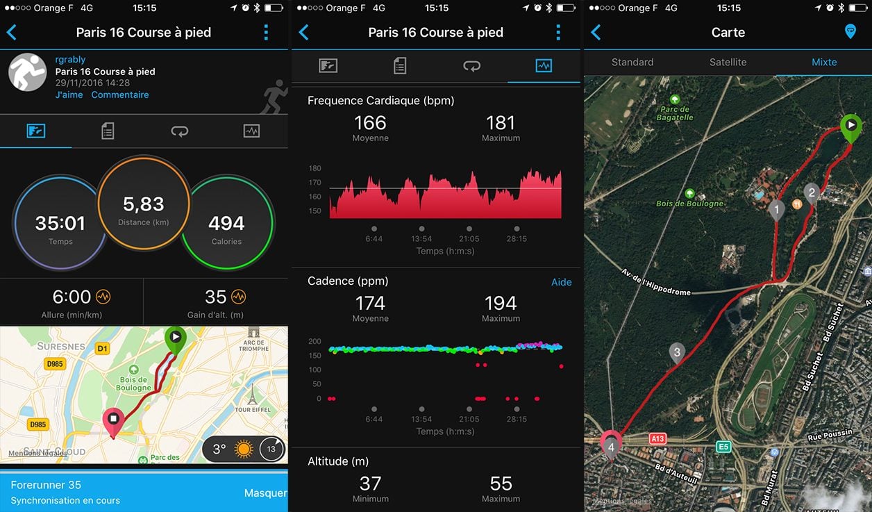L'application Garmin Connect