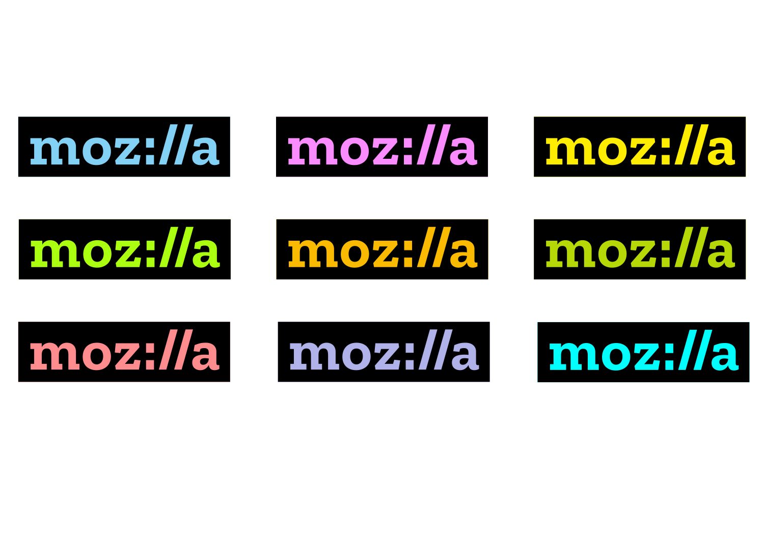 La nouvelle palette de couleurs de Mozilla.