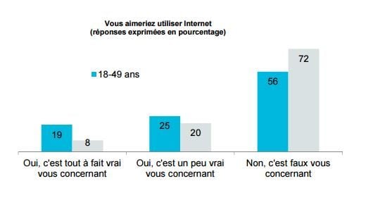 Qui aimerait utiliser Internet parmi ceux qui n'y ont pas accès&nbsp;?