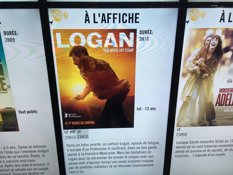 Le film Logan fait partie actuellement de la programmation de la salle 4DX tout comme La Belle et la bête.