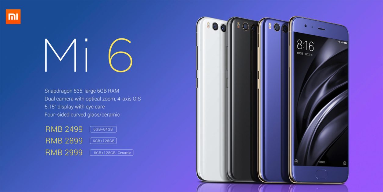 Le Xiaomi Mi6