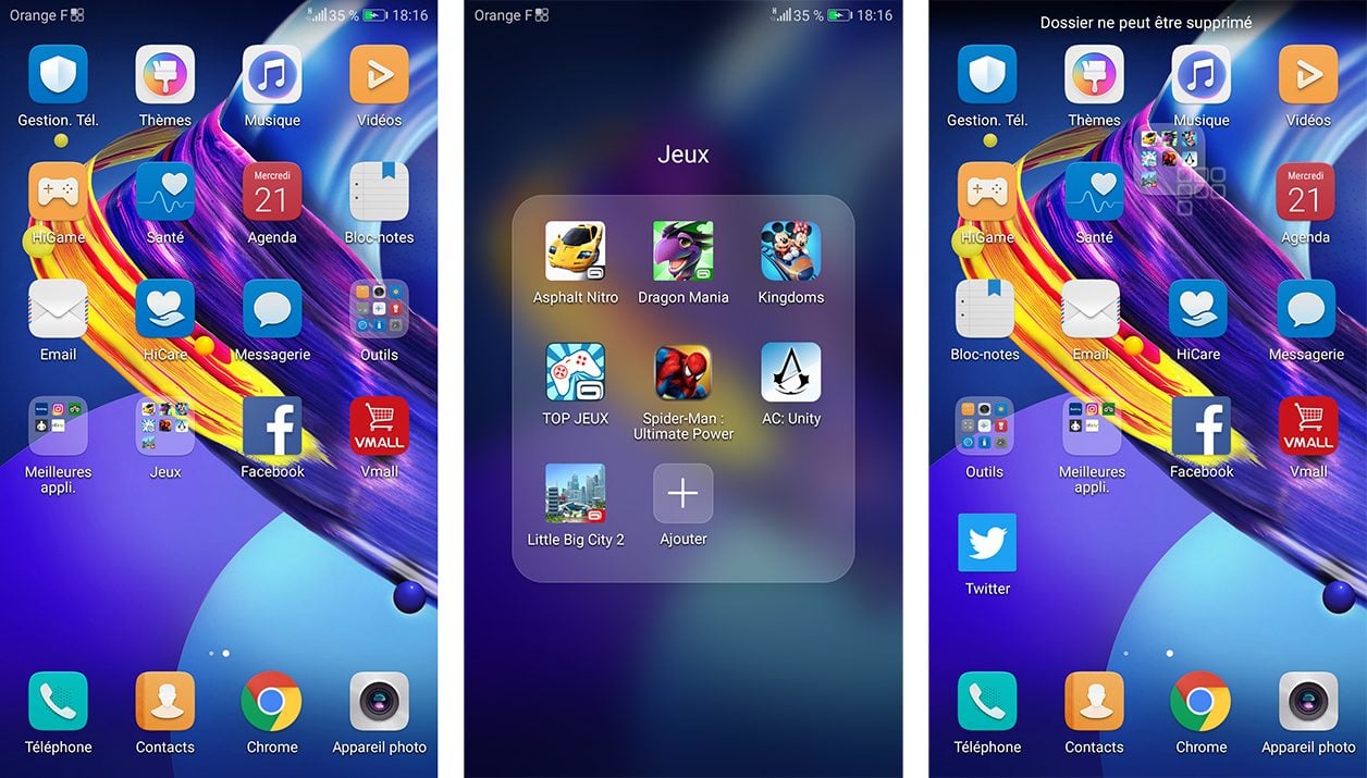 Interface du Honor 9