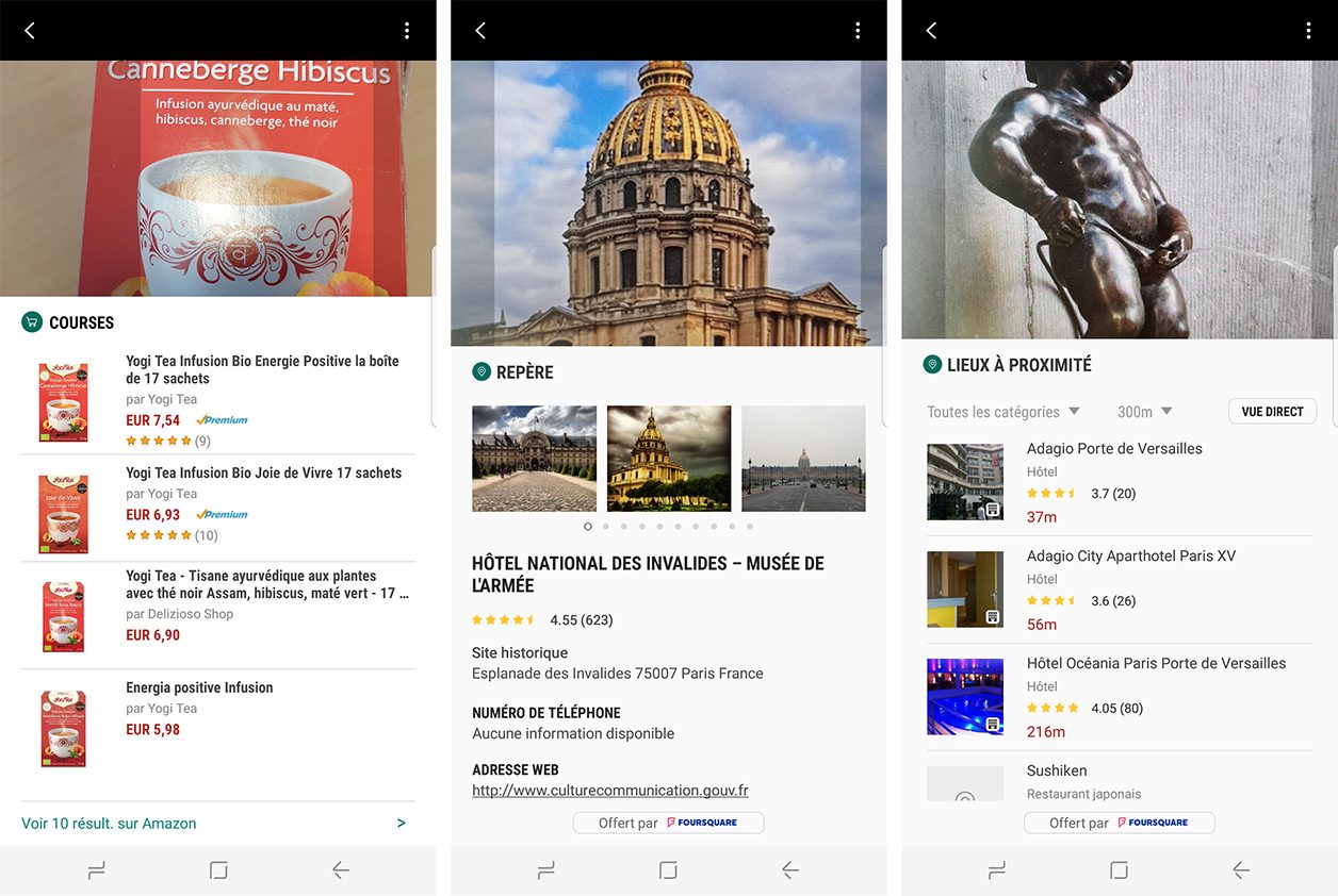 La reconnaissance d'image de Bixby